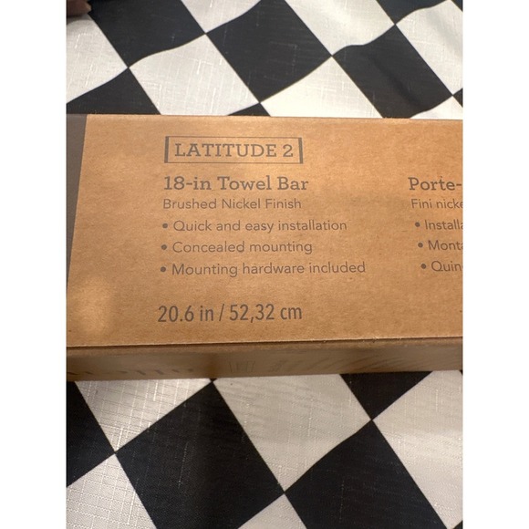 Allen + Roth Latitude 2 18-in Towel Bar Brushed Nickel Bathroom Hardware Mount - Picture 3 of 4